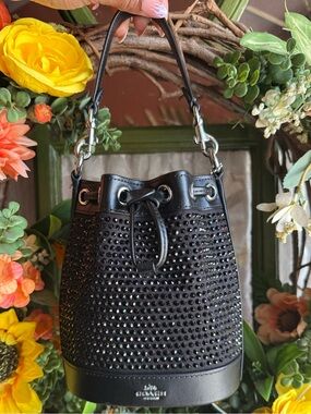 Coach Crystal Mini Bucket Bag